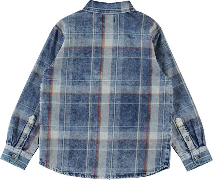 Molo, Russy indigo check skjorte