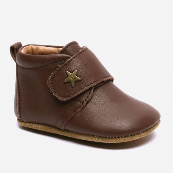 Bisgaard, tøfler velcro stjerne, brun