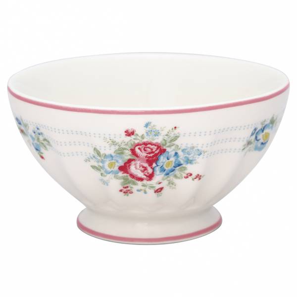 GreenGate, french bowl xlarge Henrietta white