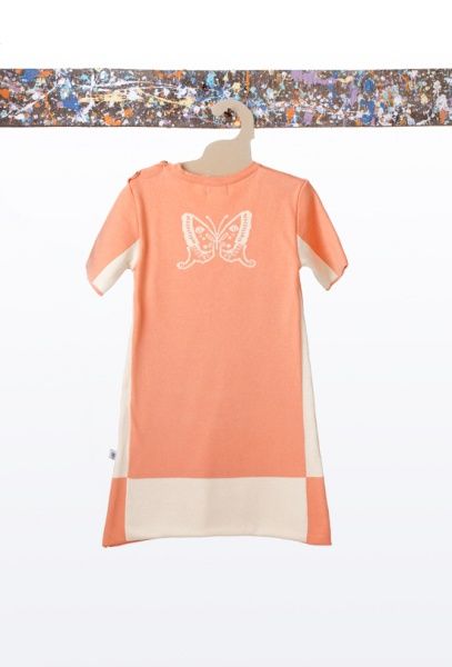 Mole little Norway, kjole t-shirt sommerfugl oransje/gul