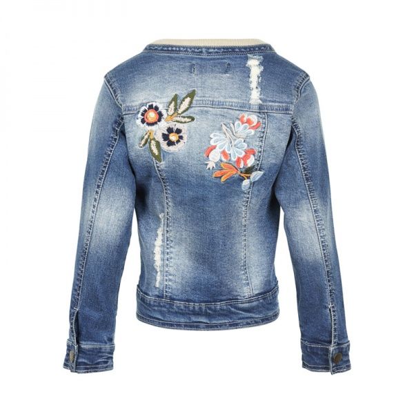 Creamie, Denim jakke med blomster