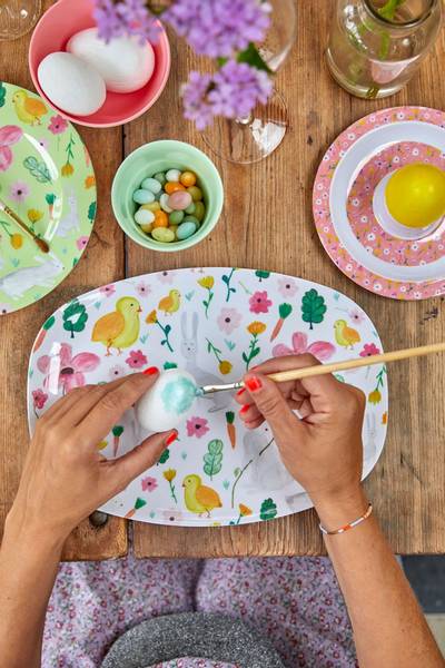 Rice, liten bolle i melamin, white easter print