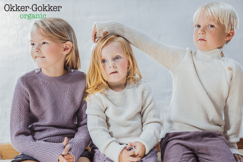 Okker Gokker, offwhite ullgenser