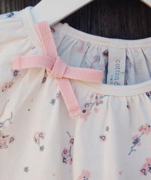 Cotton & Button, nattkjole kirsebærblomster økologisk bomull