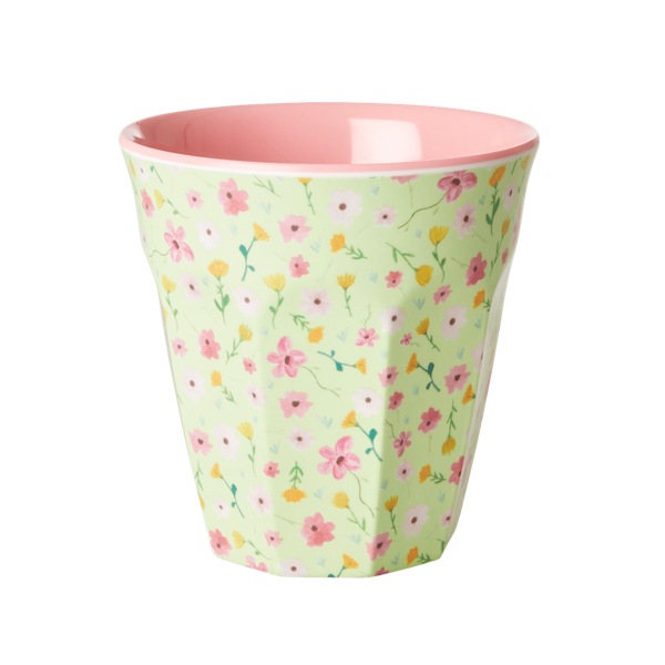 Rice, kopp green flowerprint