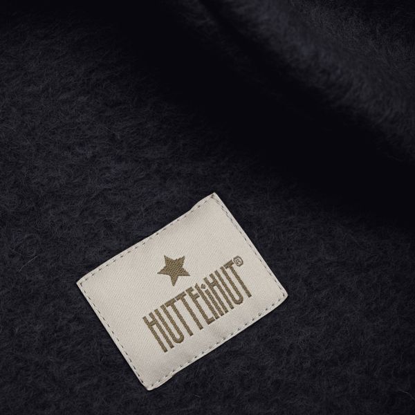 Huttelihut , balaklava i ull med søte kaninører, dark navy