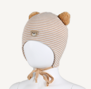 Hovedbilde Kivat, beige bomullslue baby ...