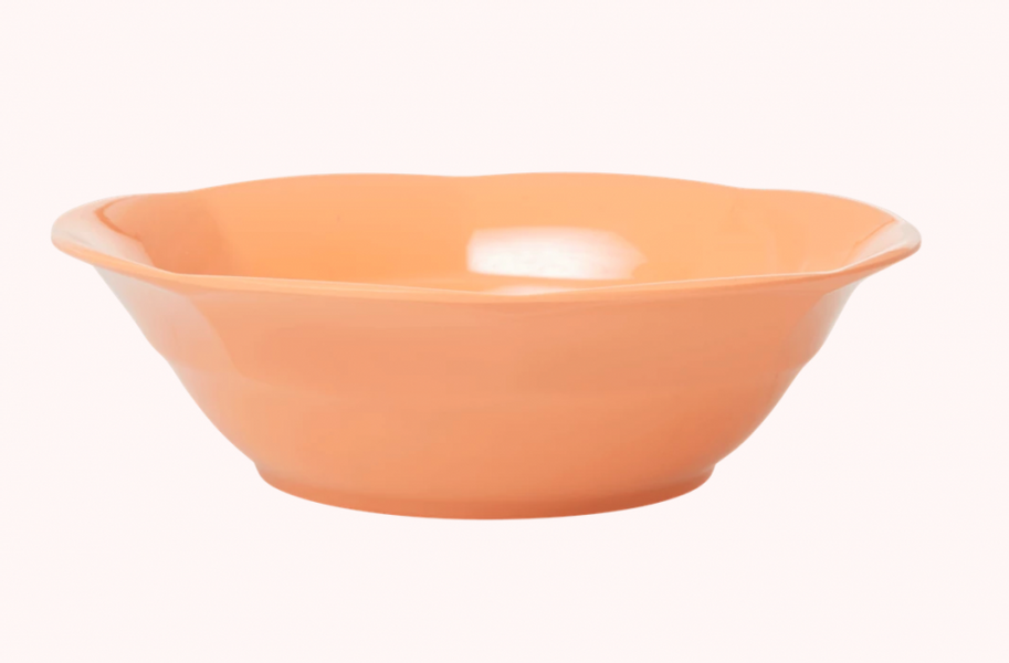 Rice, dyp tallerken i melamin, soft apricot