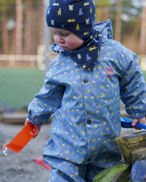 Kattnakken , Babyregndress dugg myk bl&aring;